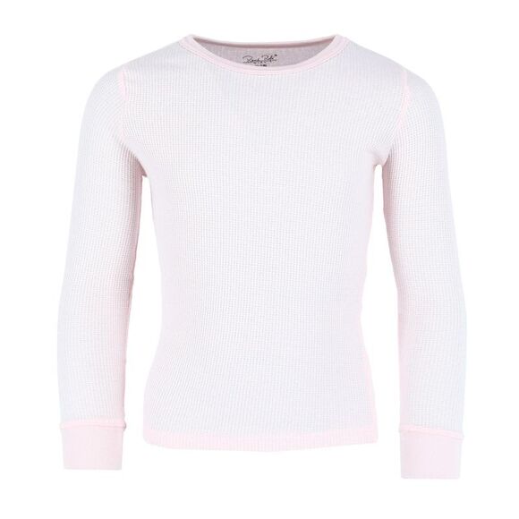 Rene Rofe Girl's Waffle Thermal Long Underwear 2-Piece Set - Picture 2 of 7